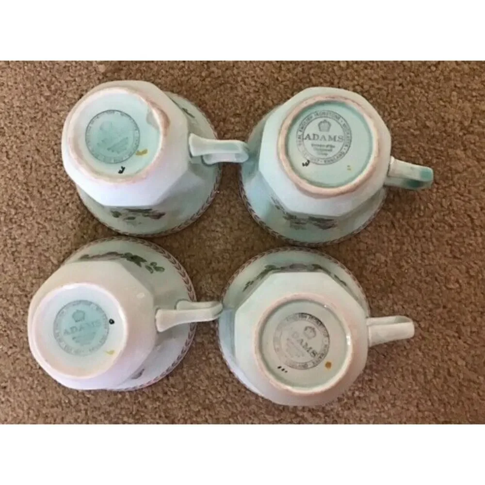 4 ADAMS REAL ENGLISH IRONSTONE CUPS